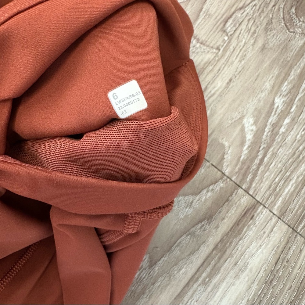 SOLD ***Lululemon Fast and free high rise tight leggings. Color Dark terracotta - Picture 9 of 11